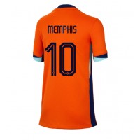 Niederlande Memphis Depay #10 Fußballbekleidung Heimtrikot Damen EM 2024 Kurzarm